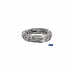 Câble Acier 10mm 8x10mm 6x19+1 Plastique (50m) Le Câble Acier "Plastifié" en verre en rouleaux de 50 mètres de longueur est u ...