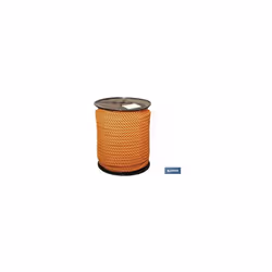 Enrouleur de corde hélicoïdale 8mm 50 M. Rouge/Jaune Corde tressée hélicoïdale 100% polypropylène jaune/rouge, réalisée avec  ...