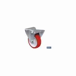Roue fixe en polyuréthane Ø125x35mm Roues fixes spéciales en polyuréthane pour chariots élévateurs, maintenance, conteneurs,  ...