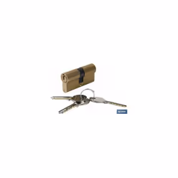 Cylindre 30/30 clés identiques - Came longue - Laiton (Bbb) Mesures : 30 x 30 mm Longueur totale [mm] : 60 mm Couleur : Laito ...