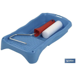 Mini Rouleau Bri Cofan Bac à Peinture Bleu Inclus