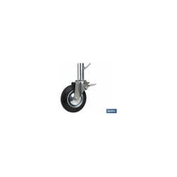 Roue pivotante d'échafaudage avec frein tube femelle 200 x 46 mm