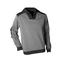 Sweat-shirt Volta Gris/Noir - Demi-zip Confort - Taille m