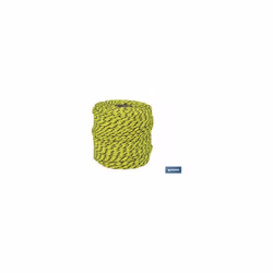 Cordon tressé Hippie jaune/noir 3mm x 25 M Le cordon tressé "HIPPIE" en jaune et noir est parfait pour une variété d'utilisat ...