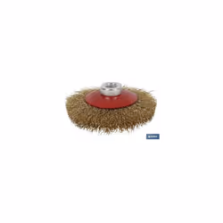 Brosse métallique ondulée oblique en acier plaqué laiton. 0,3 mm Ø Caractéristiques techniques : Diamètre du fil : 0,3 mm Dia ...