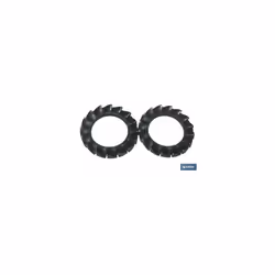 Blister 30u. Rondelles élastiques pour ventilateur denté externe DIN 6798 M6 Les rondelles élastiques pour ventilateur denté ...