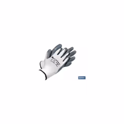 Gant 100% Nitrile Imprégné de Pu Gris Taille 8 Taille : T-8 Contient : 1 avec blister Les gants en nylon imprégné de polyurét ...