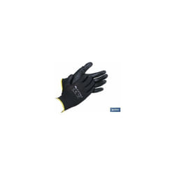 Gant 100% Polyester Imprégné Pu Blister Noir Taille 6