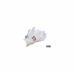 Gants en cuir de vachette à dos exposé Taille 7 Les gants en cuir de vachette à fleurs mélangées et à dos en coton tricoté UN ...
