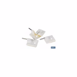 Blister de 4 unités Support de rideau blanc Le support de rideau blanc et marron est le complément parfait pour donner une to ...