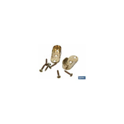Blister De 2 Unités Support Nickelé Pour Tringle De Placard