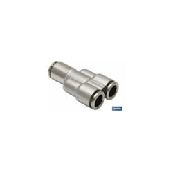 Union tube-tube en laiton nickelé. M-10