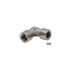 Coude femelle-femelle en laiton nickelé Le coude femelle-femelle en laiton nickelé avec un filetage de 3/8" est une pièce de  ...