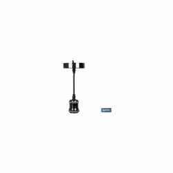 Douille (Câble+Rosette) Nickel E27 100x10cm Douille avec câble et rosace en nickel Mesures: 100x10 cm Culot pour ampoule E27 ...