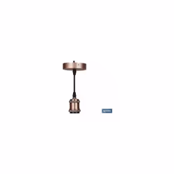 Douille (Câble+Rosette) Or Rose E27 100x10cm Couleur : Or rose Mesures : 100x10 cm Type d'ampoule : E27 Comprend un câble et ...