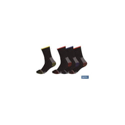 Lot de 4 paires de chaussettes renforcées de différentes matières Taille xl (46-48)