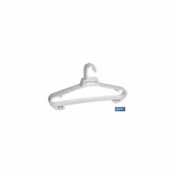 Pack de 6 Cintres Blancs Modèle Oslo 38x18 cm Ce lot de 6 cintres antidérapants est idéal pour suspendre des vêtements délica ...