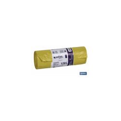 Sac poubelle 90x110 calibre 150 couleur jaune 10 unités.