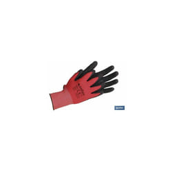 Gant imprégné enduit rouge/noir Sandy taille 10