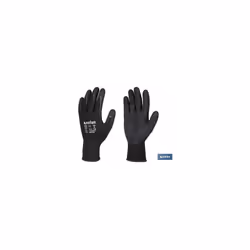 Gant de support en polyester imprégné de latex noir T-8 Les gants avec support en polyester imprégné de latex sont idéaux pou ...