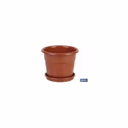 Pot Dalia Marron 23,5x20+ Plaque 20cm Le pot modèle Gardenia est fabriqué en polypropylène de haute qualité pour offrir une g ...