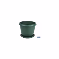 Pot Vert Modèle Gardenia 22x18+Plato18,5cm Le pot modèle Gardenia est fabriqué en polypropylène de haute qualité pour offrir ...