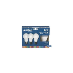 Ampoules led E27 Classiques (12W 4000K 1060lm) IP20 Ø45x95mm couleur blanche (Pack de 3 unités)