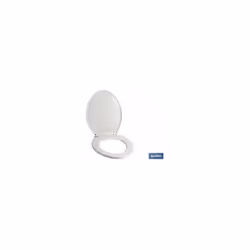 Abattant de toilette 41,9x34,7 cm modèle Atlin Le siège de toilette modèle Atlin est fabriqué en polypropylène blanc, ce qui  ...
