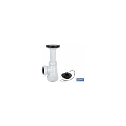 Siphon à bouteille courte avec sortie Ø32-40 et robinet d'évier de bidet 1 1/4 x 70