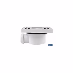 Robinet de vidange siphonique 146x146 mm avec sortie Ø32-40 et couvercle en acier inoxydable. Le vidage avec robinet siphoniq ...