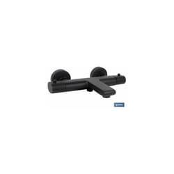 Cofan - Robinet de baignoire thermostatique noir mat modèle Kerch