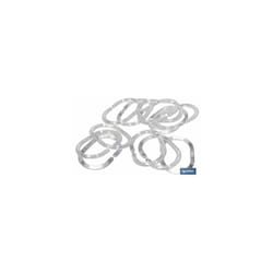 Lot de 12 anneaux de rideau de salle de bain transparents, modèle d'anneau