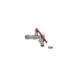 Robinet avec poignée de tuyau et douille pour cadenas 1/2 x 3/4 Le robinet en laiton chromé avec mécanisme d'ouverture et de  ...