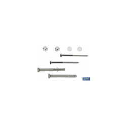 Lot de 2 pièces pour wc Bouchon Long 6 x 80 mm inox.