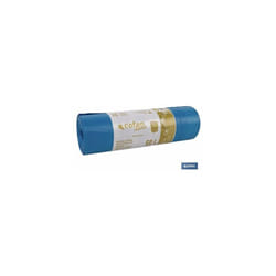 Sac poubelle parfumé auto-scellant 70 x 70 cm g.120 couleur bleu 10 unités 50l