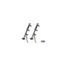 Corde à linge murale fixe 2 pièces inox 304 3 poulies 36,5 x 9,5 cm