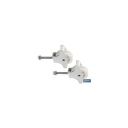 Poulies en acier inoxydable et polyamide Ø4x7x1cm coloris blanc (Pack de 2)