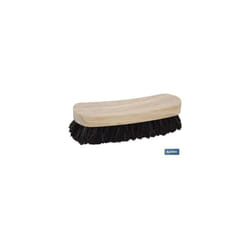 Brosse à chaussures mélange de poils naturels et synthétiques avec manche en bois de pin 16cm