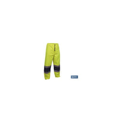 Pantalon de pluie haute visibilité modèle 'Bellatrix' Taille xl avec fermeture éclair et réglage aux hanches 100% polyester