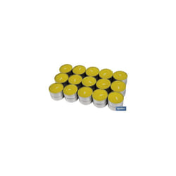 Bougies Tea Light à la citronnelle d'une durée jusqu'à 4 heures Ø3,5x1,5cm couleur jaune (Pack de 30 unités)