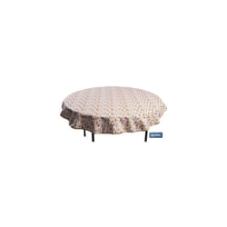 Nappe ronde en résine antitache imprimé fleurs Ø140cm 50% coton 50% polyester