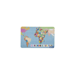 Paillasson d'entrée Le monde à vos pieds 40x60cm en polyester et pvc avec base antidérapante