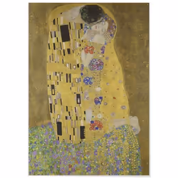 Poster Panorama Gustav Klimt Le Baiser 21x30 cm - Imprimée sur Poster - Decoration Murale