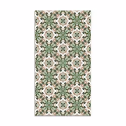 Tapis Vinyle - Panorama - Tuile Orientale - 40x80 cm - Vert - Résistant aux intempéries
