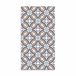 Tapis Vinyle Panorama Hydraulique Oriental Bleu 60x110 cm - Tapis pour Cuisine Bureau et Salon en PVC