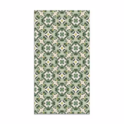 Tapis Vinyle Panorama Hydraulique Oriental Vert 60x110 cm - Tapis pour Cuisine Bureau et Salon en PVC