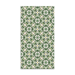 Tapis Vinyle Panorama Hydraulique Oriental Vert 60x110 cm - Tapis pour Cuisine Bureau et Salon en PVC