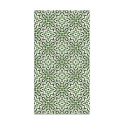 Tapis Vinyle - Panorama - Tuile Fleurie Orientale - 40x80 cm - Vert - Résistant aux intempéries