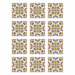 Panorama Stickers Carrelage Adhésif Cuisine - 24 Pièces de 20x20 cm Tuile Style Oriental Original - Adhésif en Vinyle pour Ca ...