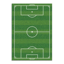 Tapis Vinyle Panorama Terrain de football 120x160 cm - Tapis pour Cuisine Bureau et Salon en PVC